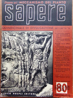 Copertina Rivista Sapere 30 Aprile 1938 Pubblicità Ala Littoria Acciai Breda - Non Classificati