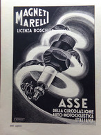 Pubblicità Del 1938 Magneti Marelli Bosch Asse Circolazione Candela - Non Classificati