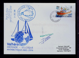 Sp9090 BRITISH ANTARTIC TERRITORY Port Lockroy -Antartic Heritage Trust "VAIHÉRÉ" Ostende Belgique Mailed Christmas Day - Fauna Antártica