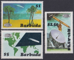 F-EX33632 BARBUDA MNH 1986 HALLEY COMET SPACE COSTMOS TELECOMMUNICATIONS. - North  America