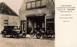 Enkhuizen Breestraat L. Kornalijnslijper Auto Rijwiel Garage Oude Fotokaart 1266 - Enkhuizen