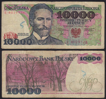 Polen - Poland 10000 10.000 Zloty Banknote 1987 Pick 151a VG (5)  (15129 - Polonia