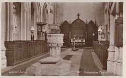 Fotheringhay Church Interior Old Northampton RPC Postcard - Northamptonshire