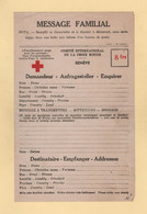 Message Croix Rouge - Neuf - Message Familiale - WW II