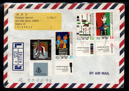 CA425- COVERAUCTION!!! - ISRAEL- ELAT  TO COLOMBIA (21-AG-93) - MEMORIAL DAY - Covers & Documents