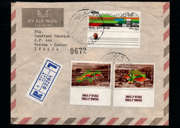 CA439- COVERAUCTION!!! - ISRAEL- ELAT  TO ITALIA  (7-XII-83 ) - NES ZIYYONA CENTENARY AND AFULA - Covers & Documents