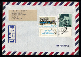 CA441- COVERAUCTION!!! - ISRAEL- ELAT  TO COLOMBIA  (23-X-86 ) - THE NABI SABALAN TOMB AND JOSEPH SPRINZAK - Lettres & Documents