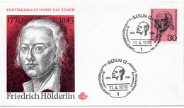 54465 - Bund - 1970 - 30Pfg Hoelderlin EF A Umschlag SoStpl BERLIN - ... 100. GEBURTSTAG LENINS - Lénine
