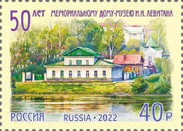Russia 2022, Artist, Painter Isaac Levitan Memorial House-Museum, VF-XF MNH** - Nuevos