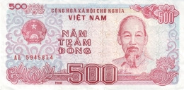 Vietnam 500 Đồng 1988 (1989), Small S/N UNC, P-101a, VN B329a - Viêt-Nam