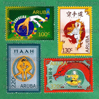 ARUBA 2020 - MARTIAL ARTS 4v MNH ** - Capoeira, Karate, Greek Wrestling, Chinese Martial Art, Sport, Sports - As Scan - Zonder Classificatie