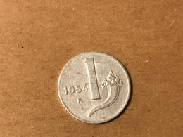 Münze Münzen Umlaufmünze Italien 1 Lira 1954 - 1 Lira