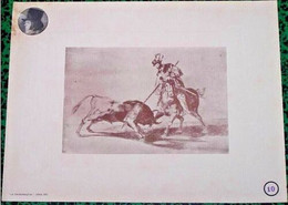 GRAVURE EAU FORTE (1815) N°10 - GOYA < CHARLES QUINT TOREANT SUR LA PLACE DE VALLADOLID - Etchings