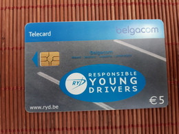 1 Phonecard Belgium  Young Drivers Used Low Issue Rare - Con Chip