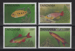 Tanzanie - N°488 à 491 - Faune - Poissons - Cote 8€ - * Neufs Avec Trace De Charniere - Tanzanie (1964-...)