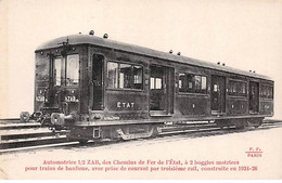Chemins De Fer - N°85974 - Train - Automotrice 1/2 ZAB, Des Chemins De Fer De L'Etat, à 2 Boggies Motrices ... - Trains