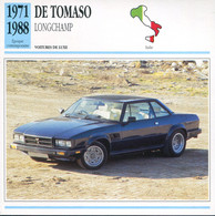 Italie 1971-1988 - De Tomaso Longchamp - Coches