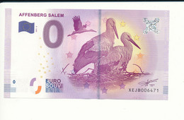 Billet Souvenir - 0 Euro - XEJB - 2017-2 - AFFENBERG SALEM - N° 6351 - Billet épuisé - Kiloware - Banknoten