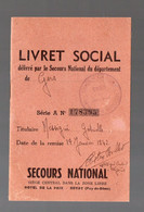 (guerre 39-45) Gers  (32 ) Livret Social Du SECOURS NATIONAL  1942 (PPP39114) - Unclassified