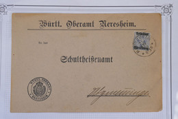 BD14 GERMANY BELLE LETTRE  RR  ENV. 1900 NERESHEIM   WUTTENBERG  ++A VOIR SURCHARGE++ +AFFRANC. INTERESSANT - Briefe U. Dokumente