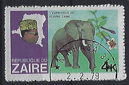 Congo-Zaire 1979  Flussexpedition Auf Dem Zaire  4k (o) Mi.591 - Used Stamps