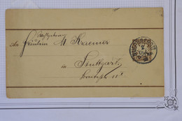 BD14 GERMANY BAYERN  BELLE LETTRE ENTIER   RR 1895  NURENBERG  A STUTTGART   +++ +AFFRANC. INTERESSANT - Postal  Stationery
