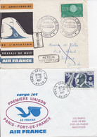 6 Enveloppes Air France Anniversaires Vol De Nuit, Premier Liaison Cargo Jet - Other (Air)
