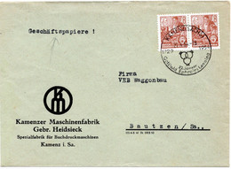 54506 - DDR - 1954 - 2@8Pfg Fuenfjahrplan A GeschBf Handwerbestpl KAMENZ - GOTTHOLD EPHRAIM LESSING -> Bautzen - Schriftsteller