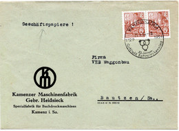 54506 - DDR - 1954 - 2@8Pfg Fuenfjahrplan A GeschBf Handwerbestpl KAMENZ - GOTTHOLD EPHRAIM LESSING -> Bautzen - Schrijvers