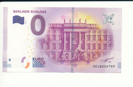 Billet Souvenir - 0 Euro - XEJQ - 2017-3 - BERLINER SCHLOSS - N° 6789 - Billet épuisé - Vrac - Billets