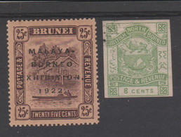 MALAYSIA  BORNEO   Mint Hinged  And USED    Yvert N°46 + 41   Réf  R132 - Autres & Non Classés