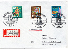 54511 - Bund - 1970 - 70Pfg DLRG MiF A R-Bf SoStpl SIEGEN - XIX. SCHACH-OLYMPIADE ... -> Eiserfeld - Ajedrez