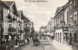 CANTERBURY THE PARADE OLD B/W POSTCARD KENT - Canterbury