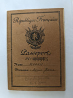 ► 1952 PASSSEPORT FRANCAIS ESPAGNE HENDAYE ANGERS FIEF SAUVIN - Police & Gendarmerie