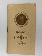 1938 MINI CALENDRIER DE POCHE  SAINTE THERESE DE L'ENFANT JESUS LISIEUX - Grand Format : 1921-40