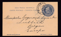 386/37 - ARMURERIE LIEGEOISE - Entier Postal Argentine BUENOS AIRES 1905 Vers La Manufacture Liégeoise D' Armes à Feu - Tiro (armas)