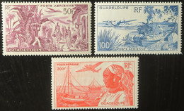 R2253/454 - 1947 - COLONIES FRANÇAISES - GUADELOUPE - POSTE AERIENNE - N°13 à 15 NEUFS* - Aéreo