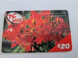 St MAARTEN  Prepaid  $20,- TC CARD      FLAMBOYANT TREE        Fine Used Card  **10870** - Antilles (Neérlandaises)