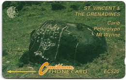 St. Vincent - C&W (GPT) - Carib Petroglyph, 7CSVB, 1993, 10.000ex, Used - Saint-Vincent-et-les-Grenadines