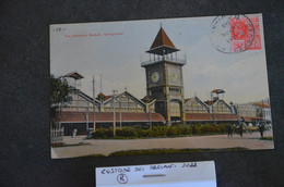 POSTCARD CORRESPONDENZ KARTE BRITISH GUYANA BRITANNICA GEORGETOWN STABROEK MARKET 2 CENT VG 1918 - Guyana (voorheen Brits Guyana)