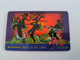 ST LUCIA    $ 20   CABLE & WIRELESS  STL-19A  19CSLA      JAZZ FESTIVAL 1995  Fine Used Card ** 10880** - Santa Lucía