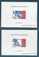Monaco Blocs Spéciaux N°21/22** Non Dentelés. J.O De Lillehammer 1994( Ski, Bobsleigh). Cote 200€ - Plaatfouten En Curiosa