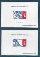 Monaco Blocs Spéciaux N°21/22** Non Dentelés. J.O De Lillehammer 1994( Ski, Bobsleigh). Cote 200€ - Hiver 1994: Lillehammer