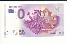 Billet Souvenir - 0 Euro - XEJG - 2017-5 - SCHLOSS BURG - N° 1329 - Alla Rinfusa - Banconote