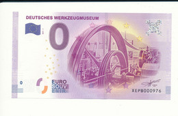 Billet Souvenir - 0 Euro - XEPB - 2017-1 - DEUTSCHES WERKZEUGMUSEUM - N° 976 - Mezclas - Billetes