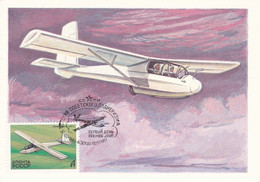 Carte Maximum Plane Avion Aviation Russia Russie 1983 Planeur - Maximumkarten
