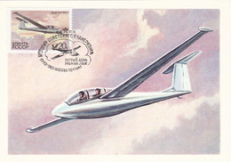 Carte Maximum Plane Avion Aviation Russia Russie 1983 Planeur - Tarjetas Máxima
