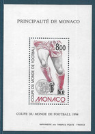 Monaco Bloc Spécial Gommé N°25**,  (timbres 1940) Coupe Du Monde De Foootball 1994, Cote 140€. - Plaatfouten En Curiosa