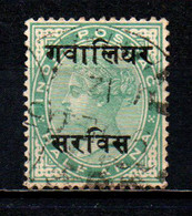 GWALIOR - 1895 - EFFIGIE DELLA REGINA VITTORIA - USATO - Gwalior