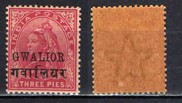 GWALIOR - 1899 - EFFIGIE DELLA REGINA VITTORIA - MNH - Gwalior